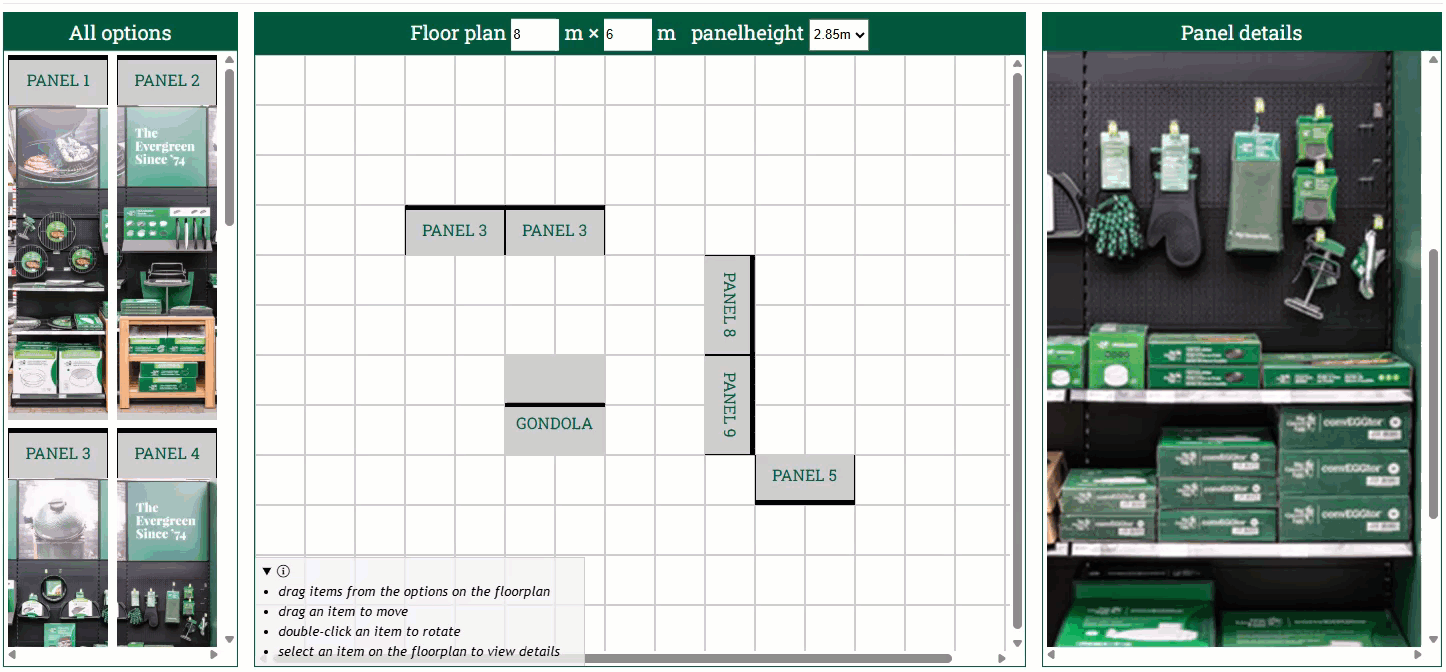 Big green egg floor planner